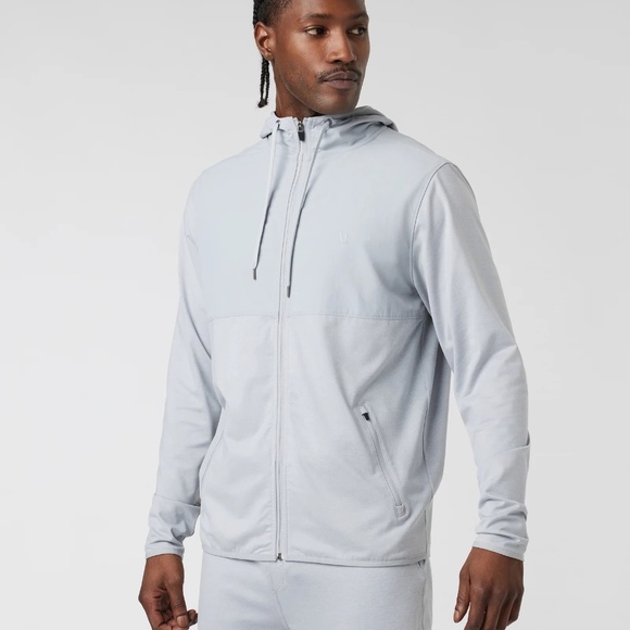 VUORI Sunday Element Hoodie Jacket Platinum Heather gray Men’s L